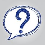Question Marks In Speech Bubble Icon Stock Photo