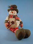 Quilted Snowman Stock Photo