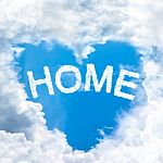 Quote Love Home Concept By Sky Cloud Nature Stock Photo