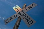 Railroad Crossing Stock Photo