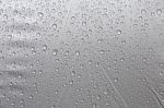Rain Drop On Grey Plastic Background Stock Photo