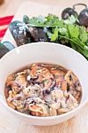 Raw Asian Green Mussel Stock Photo