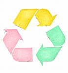 Recycle Logo Paper Craft Stock Photo