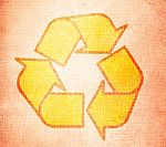 Recycle Symbol On Old Textures Stock Photo