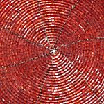 Red Bead Texture Background Stock Photo