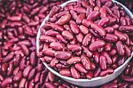 Red Beans Scattered Stock Photo