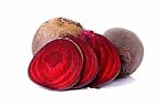 Red Beetroot On A White Background Stock Photo