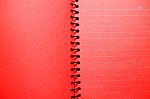 Red Blank Notebook  Stock Photo