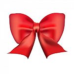 Red Bow Isolated Stock Photo