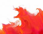 Red Fire Abstract Painting Stock Photo