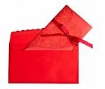 Red Letter And Envelope Stock Photo