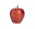 Red Ripe Apple On White Background Stock Photo