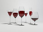 Red Wine In Glasses Stock Photo