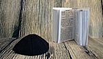 Religion Jewish Objects On Woody Background	 Stock Photo