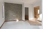 Renovated Room With Floor And Loft Cement Wall Background Stock Photo
