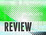 Review Words Indicates Appraisal Assess And Reviews Stock Photo