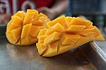 Ripe Mangoes Slices Stock Photo