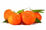 Ripe Orange Isolated On White Background Stock Photo