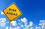 Risk Ahead Traffic Sign Stock Photo