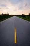 Road At The Sunset Stock Photo