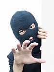 Robber Peeping Stock Photo