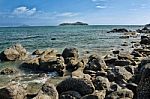 Rock And Sea Beach Stock Photo