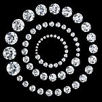 Round Shape white diamond Stock Photo