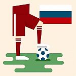 Russia National Soccer Kits Stock Photo