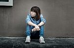 Sad Woman Stock Photo