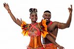 Samba Dancers Filled With Enthusiasm Stock Photo