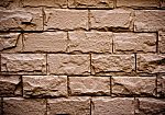 Sand Stone Bricks On Wall Stock Photo