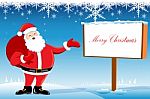 Santa Claus With Gift Bag Stock Photo