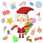Santa Girl Claus Stock Photo