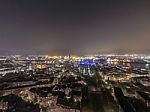 Scenic Of Hamburg Night Cityscape Stock Photo