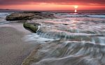 Sea At Sunrise Stock Photo