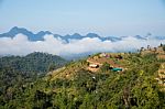 Sea Of Mist  At Mae Moei Stock Photo