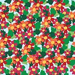 Seamless Pattern Of Colorful Flower Background Stock Photo