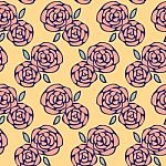 Seamless Pattern Of Flower Illustration Background Stock Photo