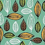 Seamless Pattern Of Leaf Illustration Background Stock Photo