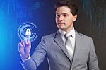Security Services, Cybersecurity And Protection Concept.business Stock Photo