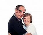 Senior Couple Hugging Stock Photo
