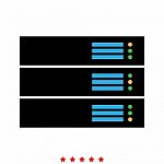 Server Icon .  Flat Style Stock Photo
