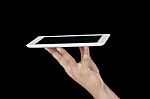Serving With Digital Tablet Stock Photo