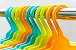 Set Of Colorful Coat Hanger Stock Photo
