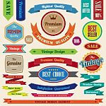 Set Of Retro Vintage Badges And Labels Stock Photo
