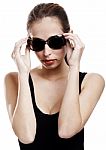 Sexy Lady With Sunglasses Stock Photo
