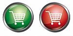 Shopping Cart Buttons Stock Photo