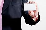 Showing Business Name Card Stock Photo