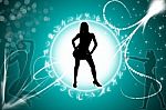Silhouette Female Dancers Stock Photo