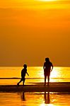Silhouette Life Stock Photo
